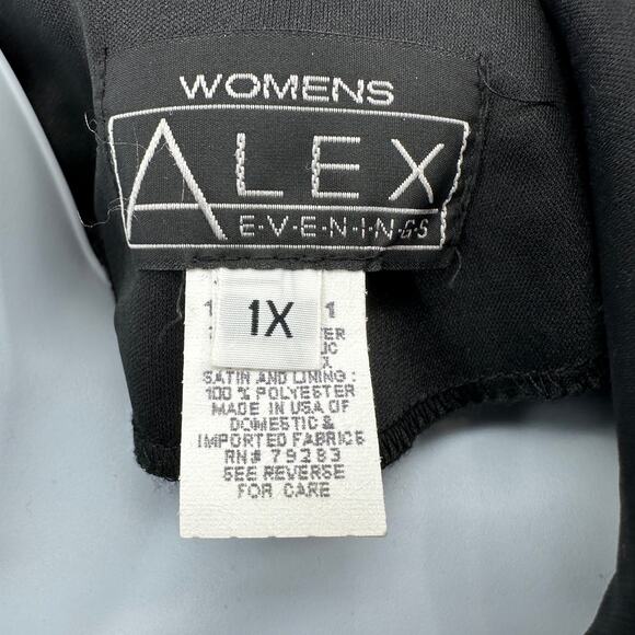 Alex Evenings VTG Jacket Black Sparkle 1X Sheer Formal Partywear Eveningwear - Picture 9 of 11
